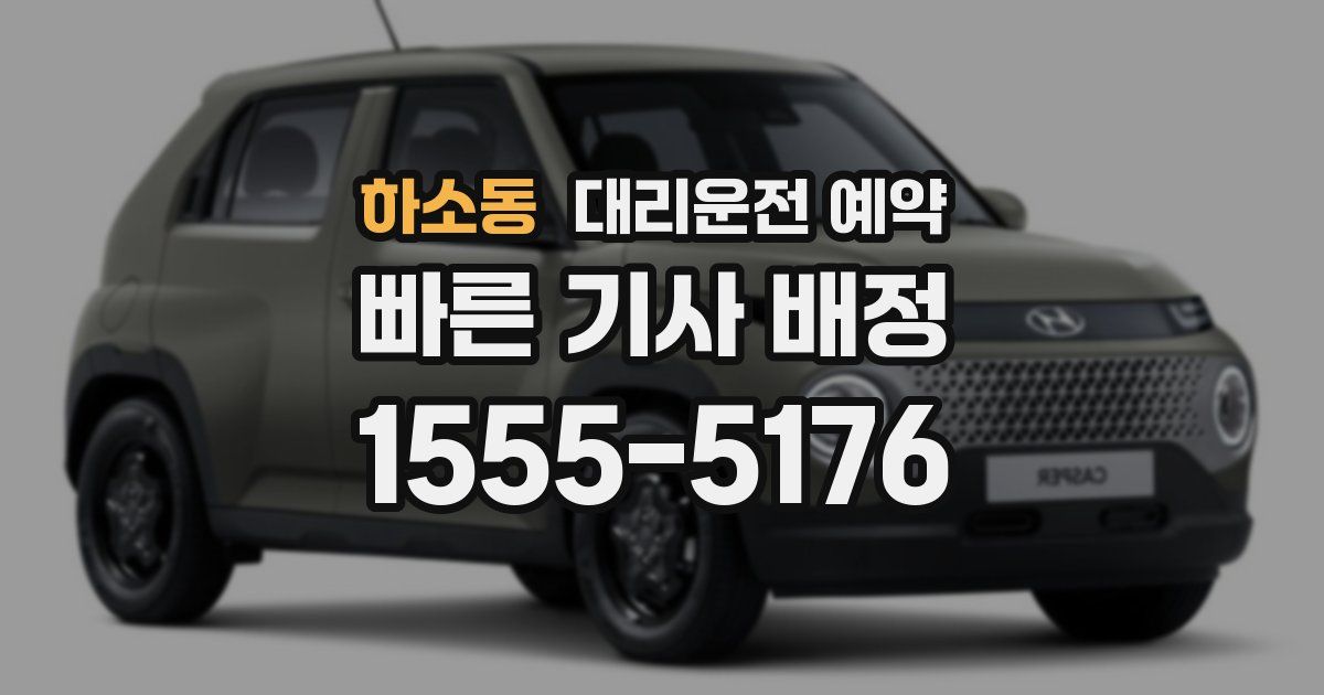 하소동 대리운전 예약