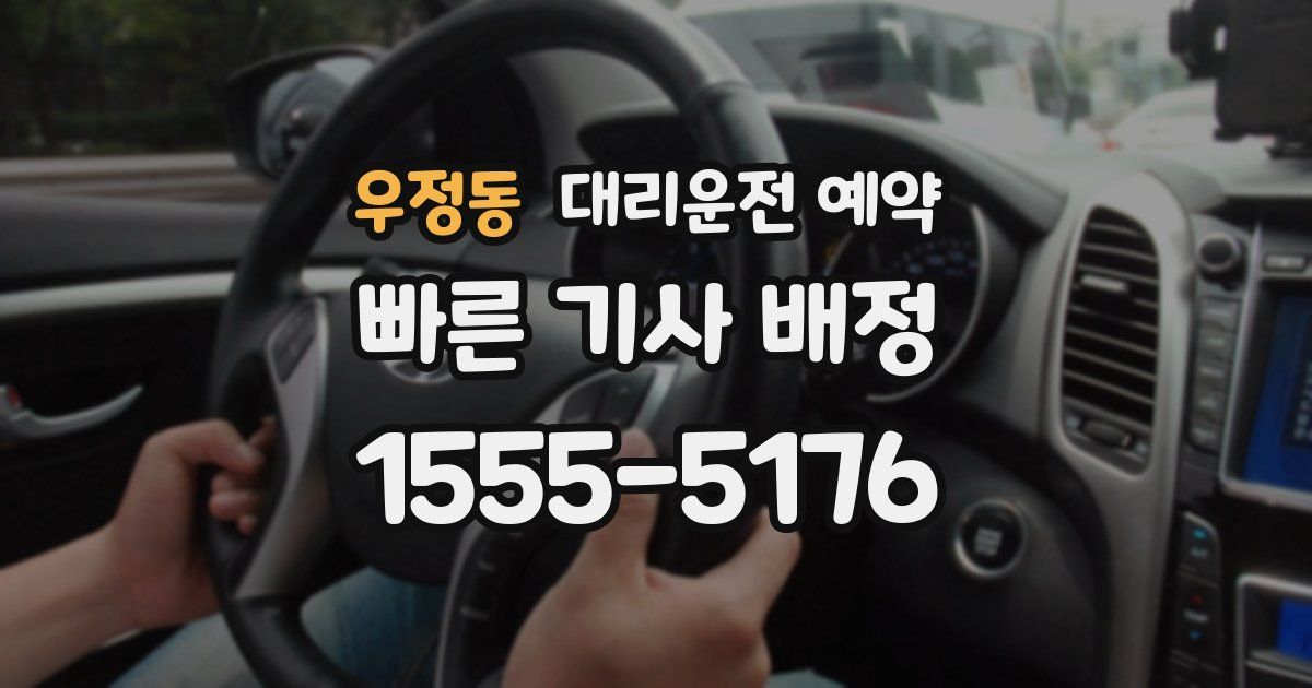 우정동 대리운전 예약