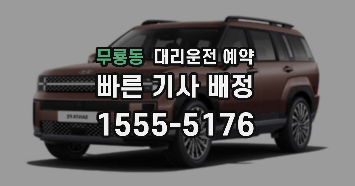 무룡동 대리운전 예약