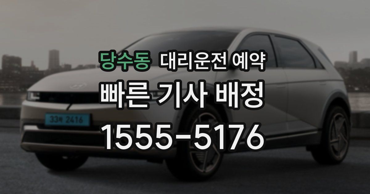 당수동 대리운전 예약