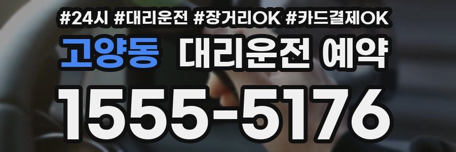고양동 대리운전 예약