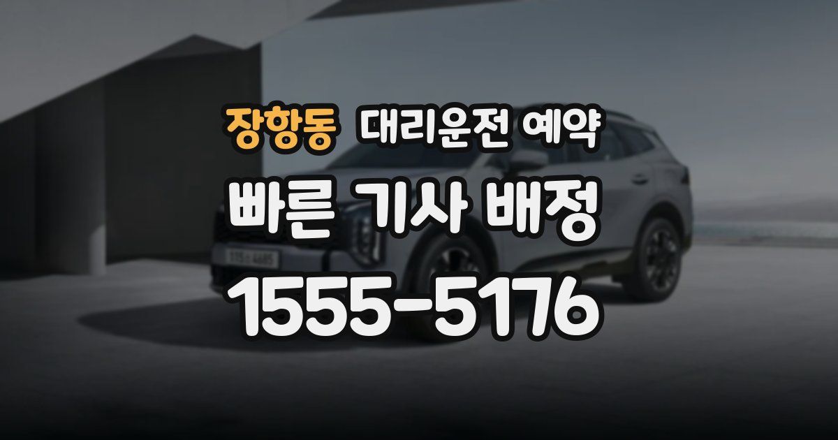 장항동 대리운전 예약