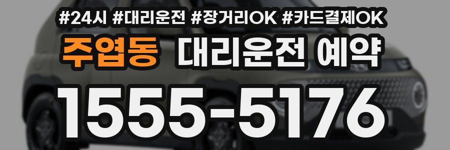 주엽동 대리운전 예약