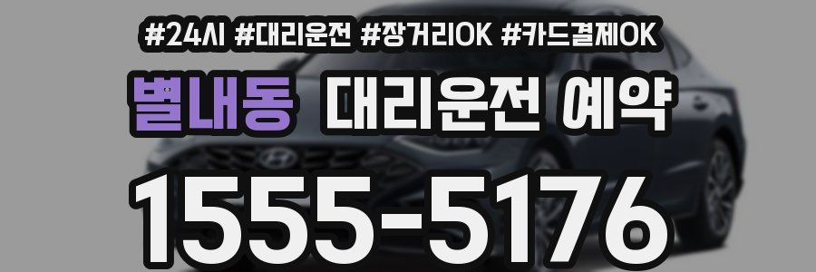 별내동 대리운전 예약