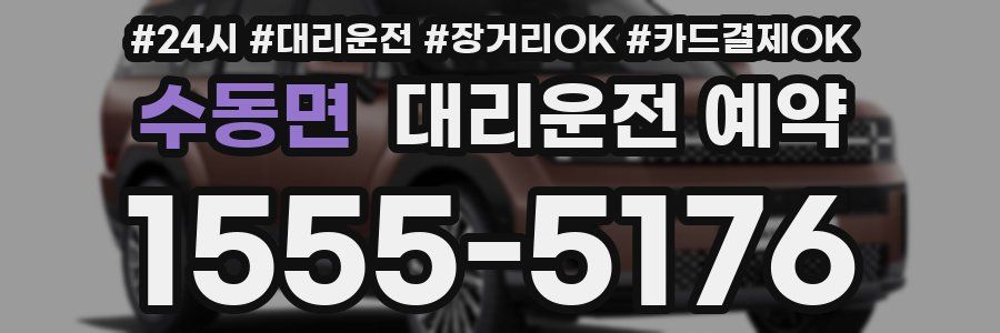 수동면 대리운전 예약