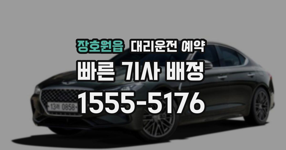 장호원읍 대리운전 예약