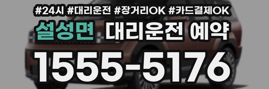 설성면 대리운전 예약