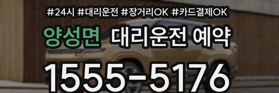 양성면 대리운전 예약