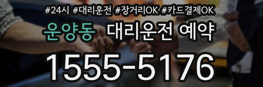 운양동 대리운전 예약