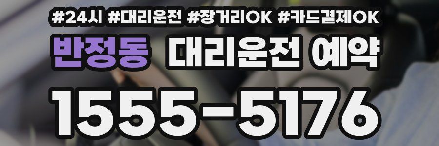 반정동 대리운전 예약