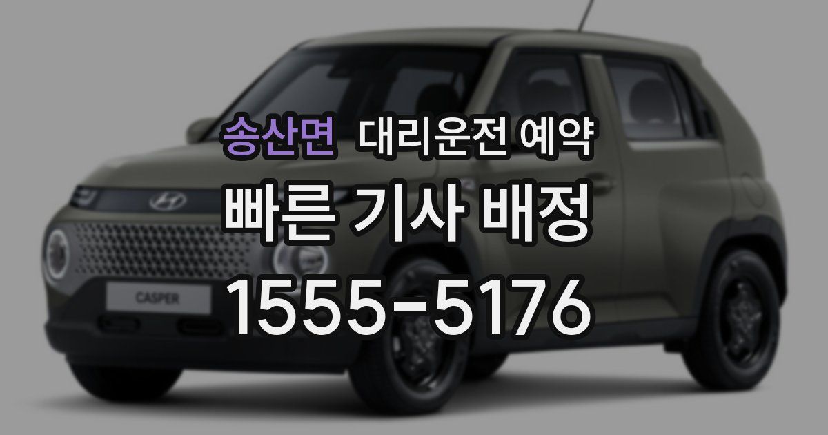 송산면 대리운전 예약