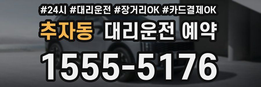 추자동 대리운전 예약