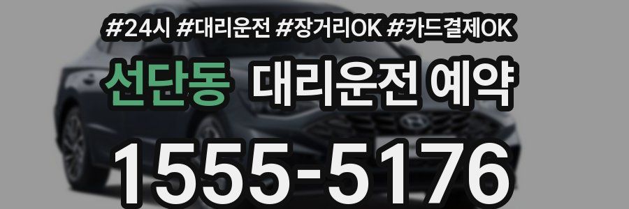 선단동 대리운전 예약