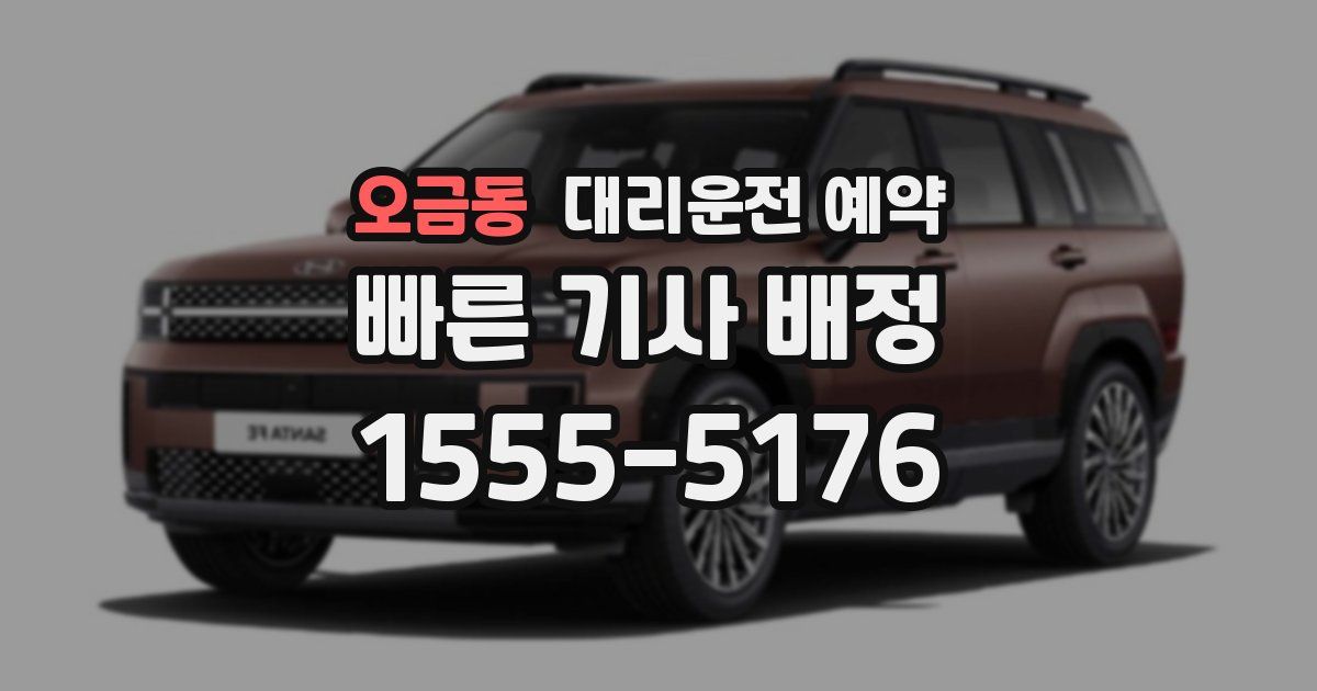 오금동 대리운전 예약