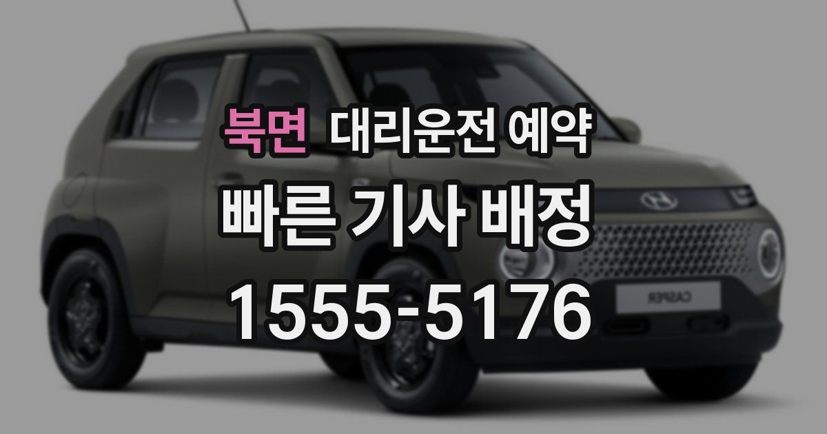 북면 대리운전 예약