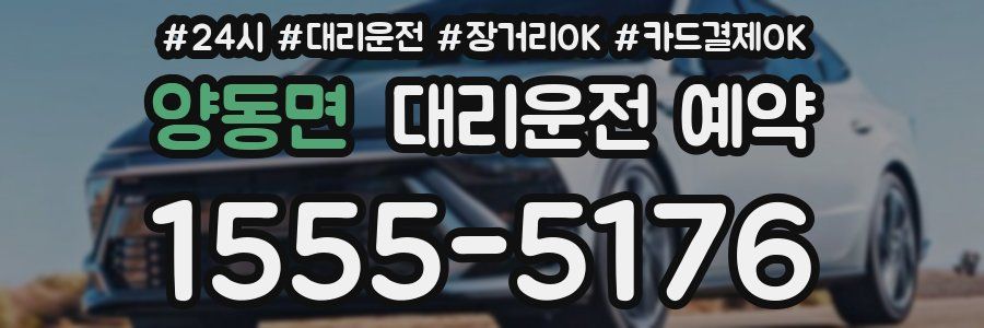 양동면 대리운전 예약