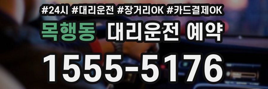목행동 대리운전 예약