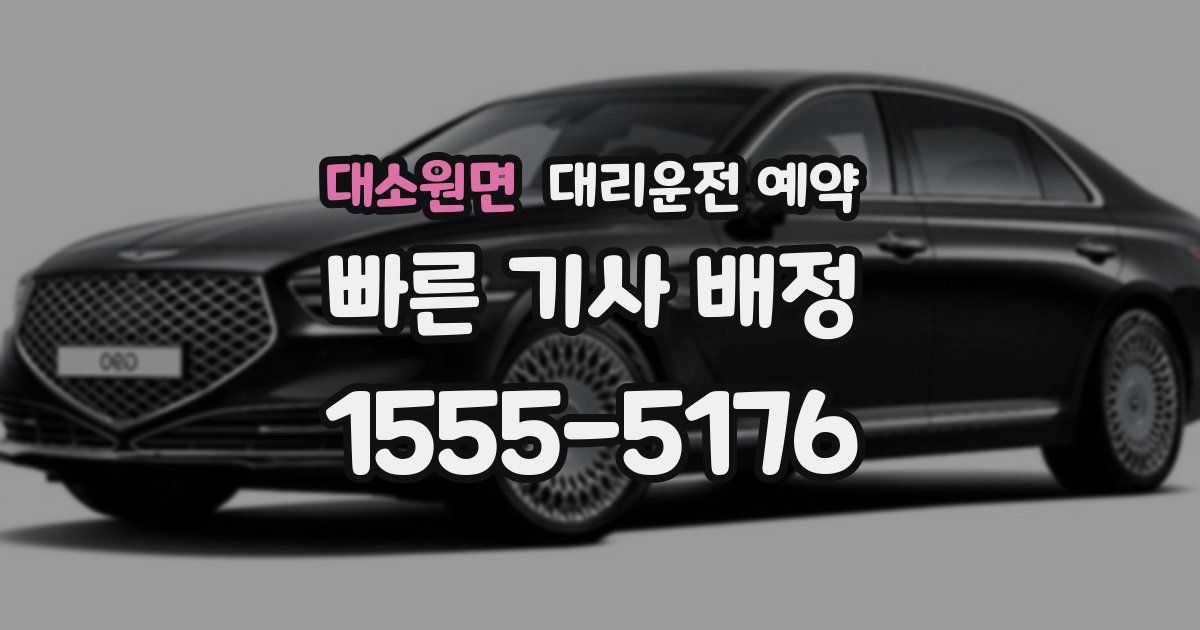 대소원면 대리운전 예약