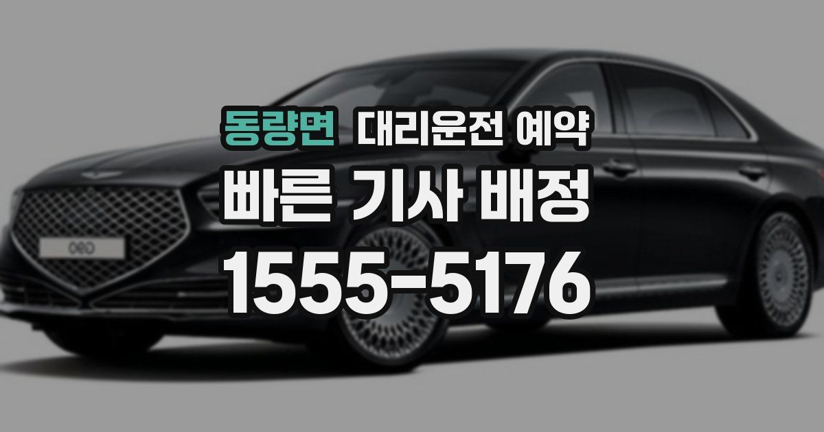 동량면 대리운전 예약