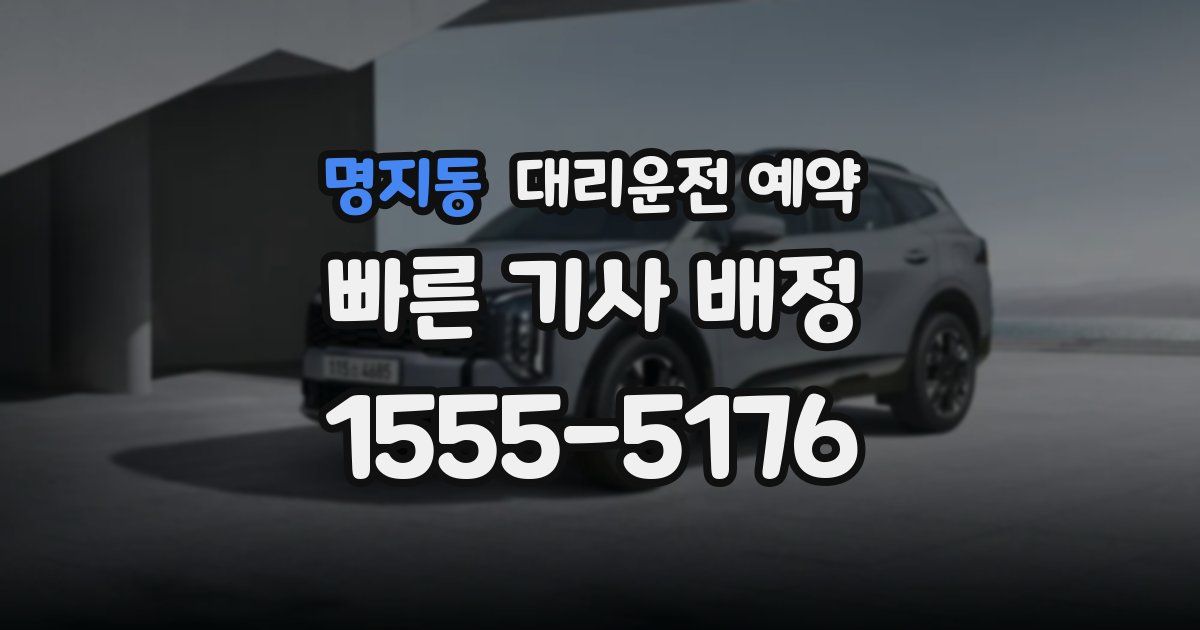 명지동 대리운전 예약