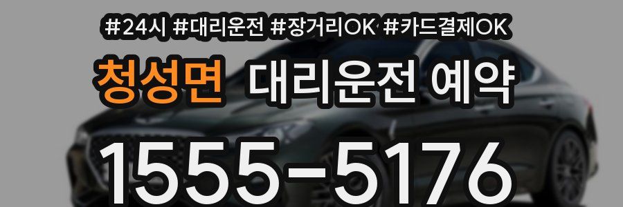 청성면 대리운전 예약