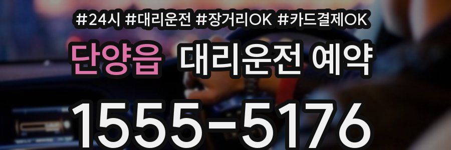 단양읍 대리운전 예약