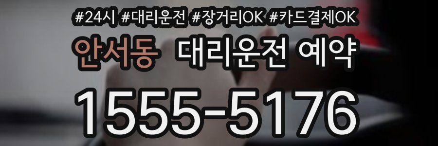 안서동 대리운전 예약
