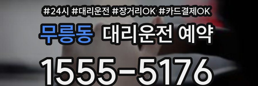 무릉동 대리운전 예약