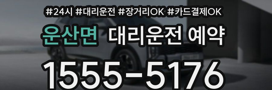 운산면 대리운전 예약