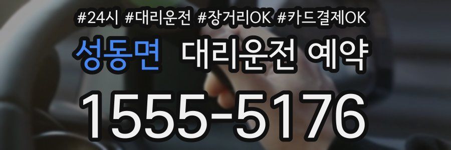 성동면 대리운전 예약