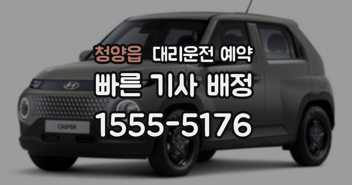 청양읍 대리운전 예약