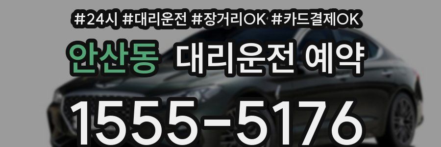 안산동 대리운전 예약