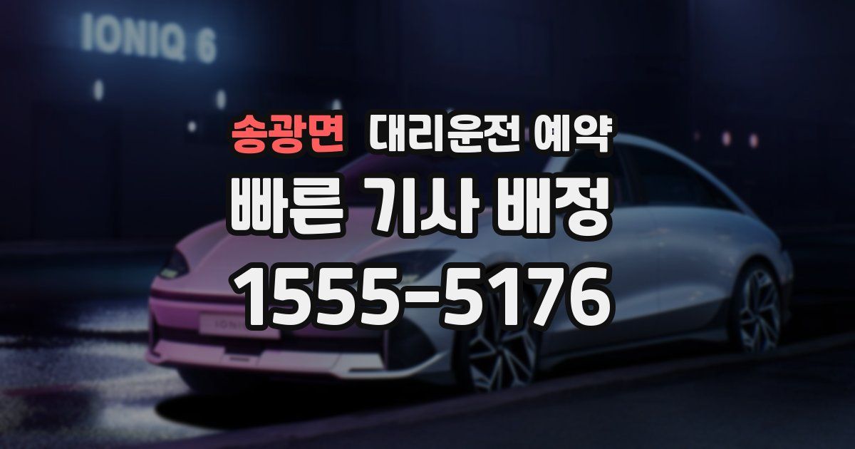 송광면 대리운전 예약