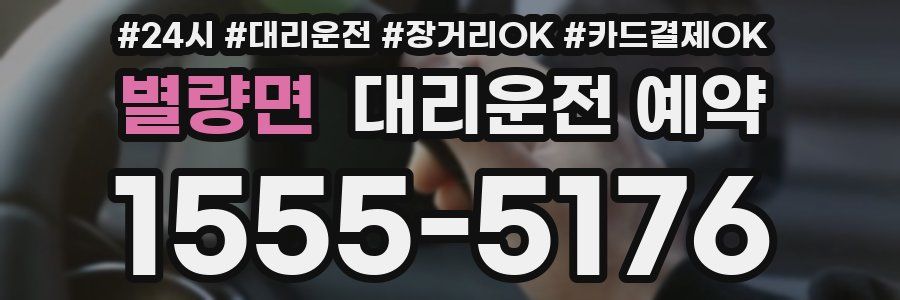 별량면 대리운전 예약