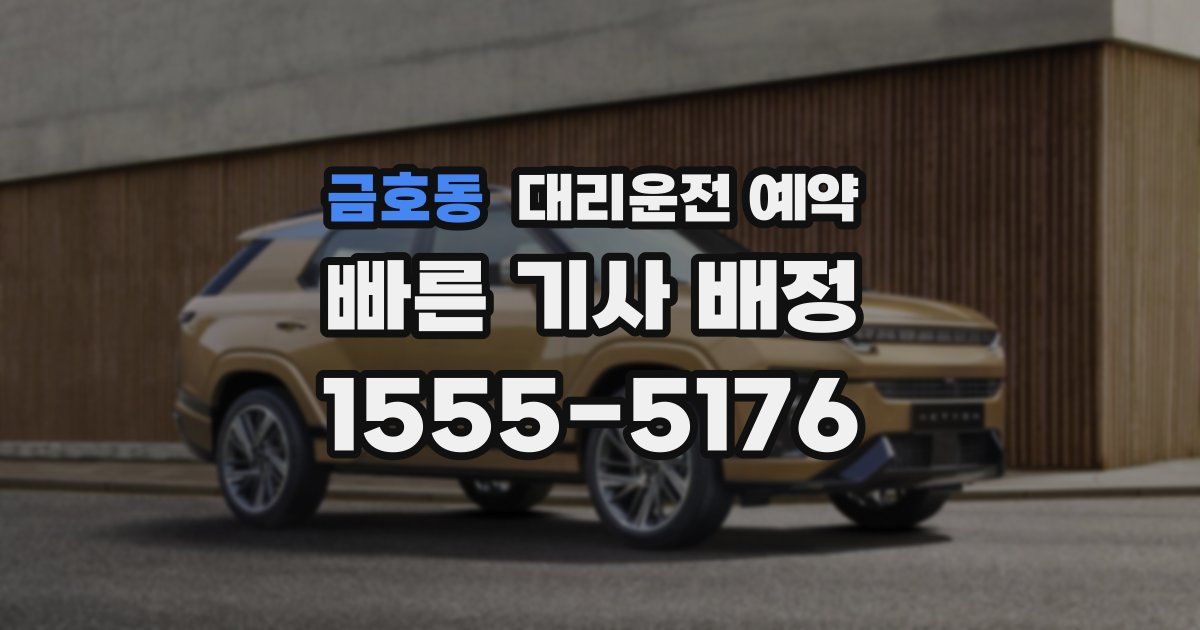 금호동 대리운전 예약