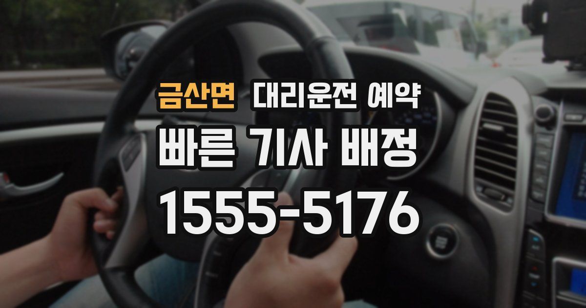 금산면 대리운전 예약