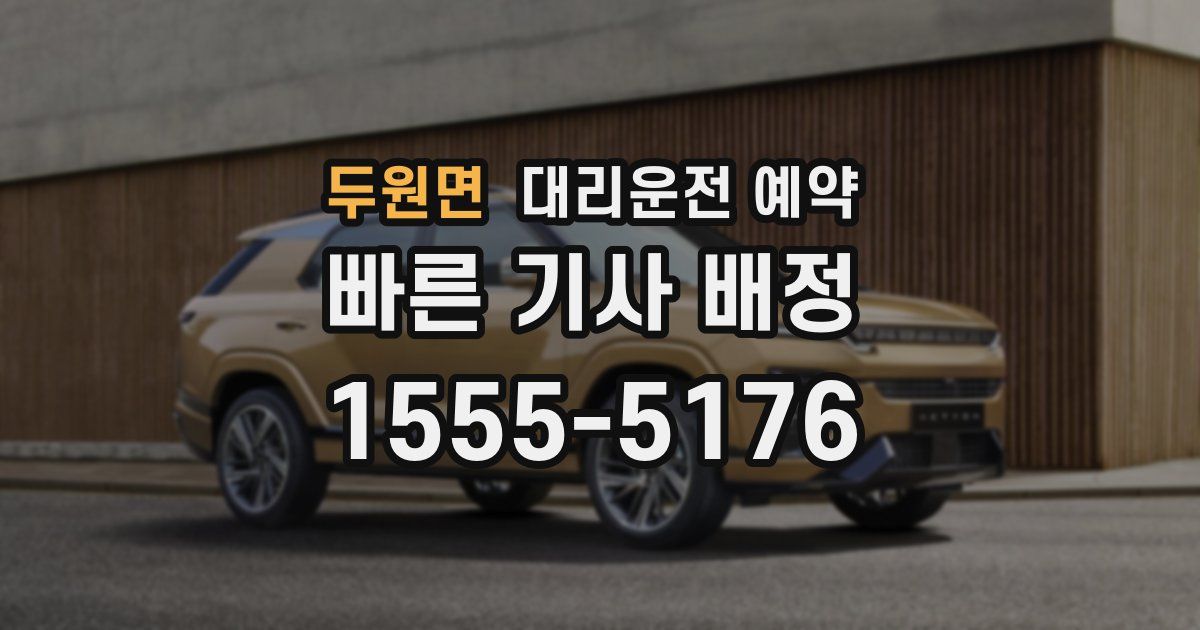 두원면 대리운전 예약