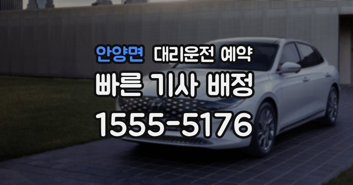 안양면 대리운전 예약