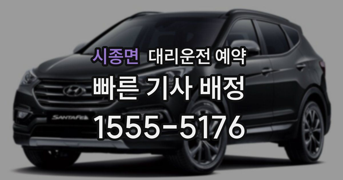 시종면 대리운전 예약