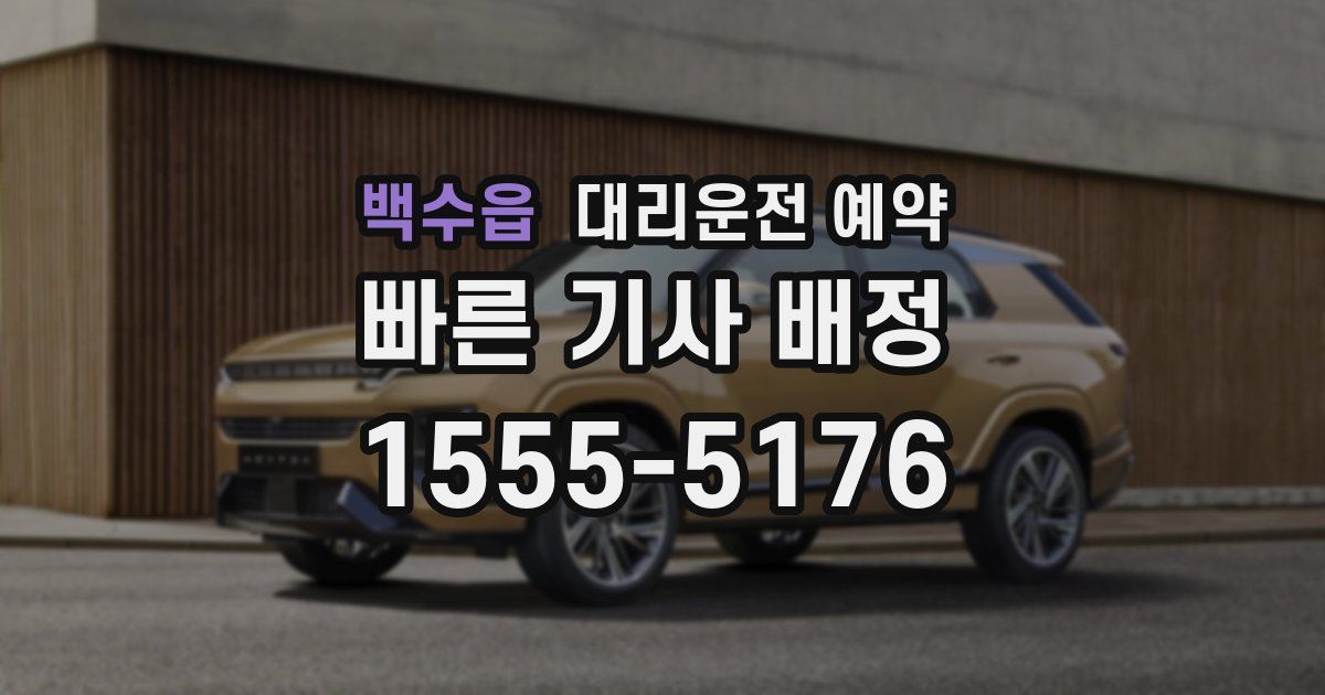 백수읍 대리운전 예약