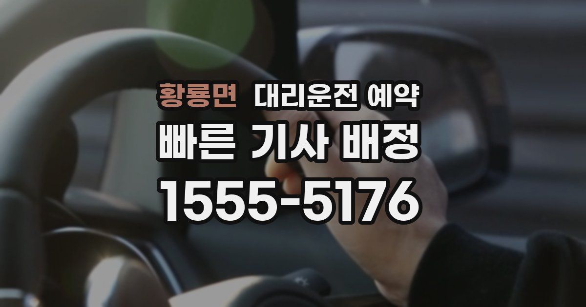 황룡면 대리운전 예약