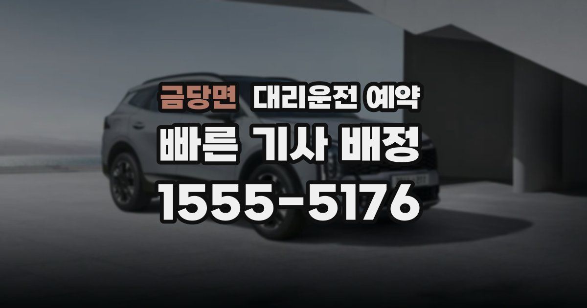 금당면 대리운전 예약