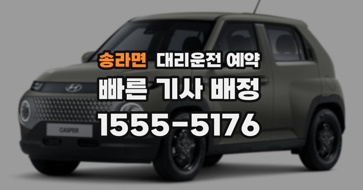 송라면 대리운전 예약