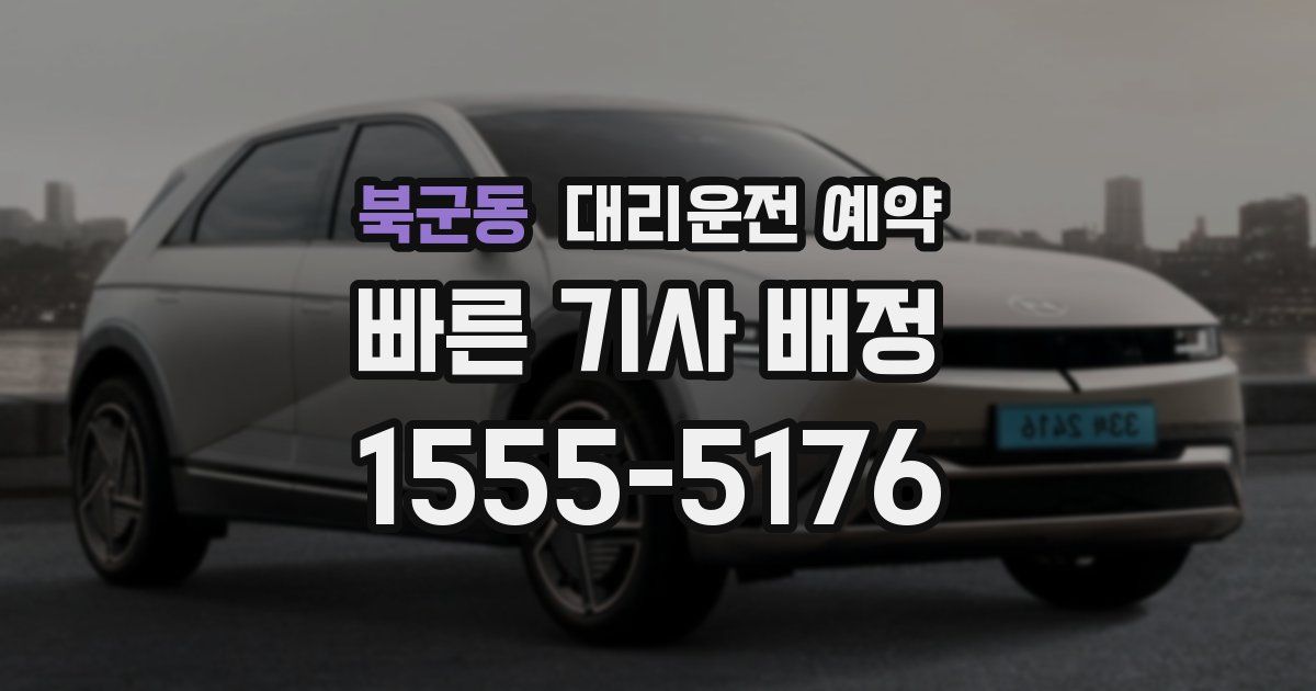 북군동 대리운전 예약