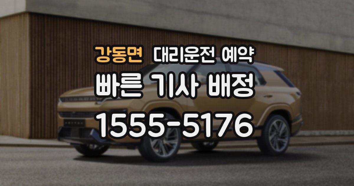 강동면 대리운전 예약