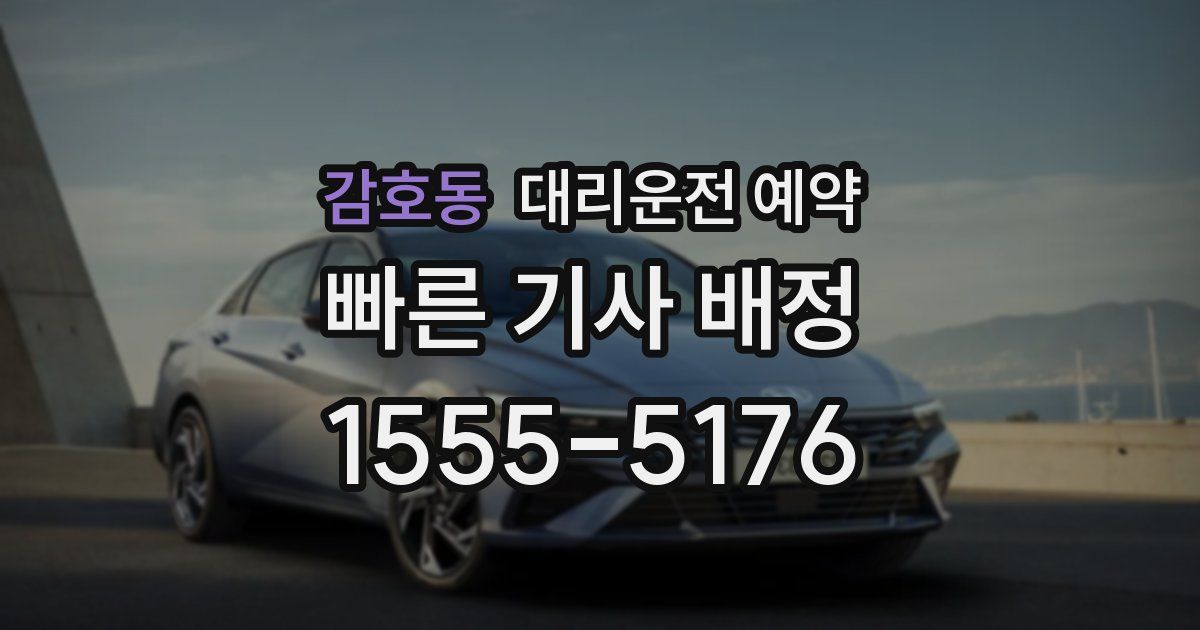 감호동 대리운전 예약