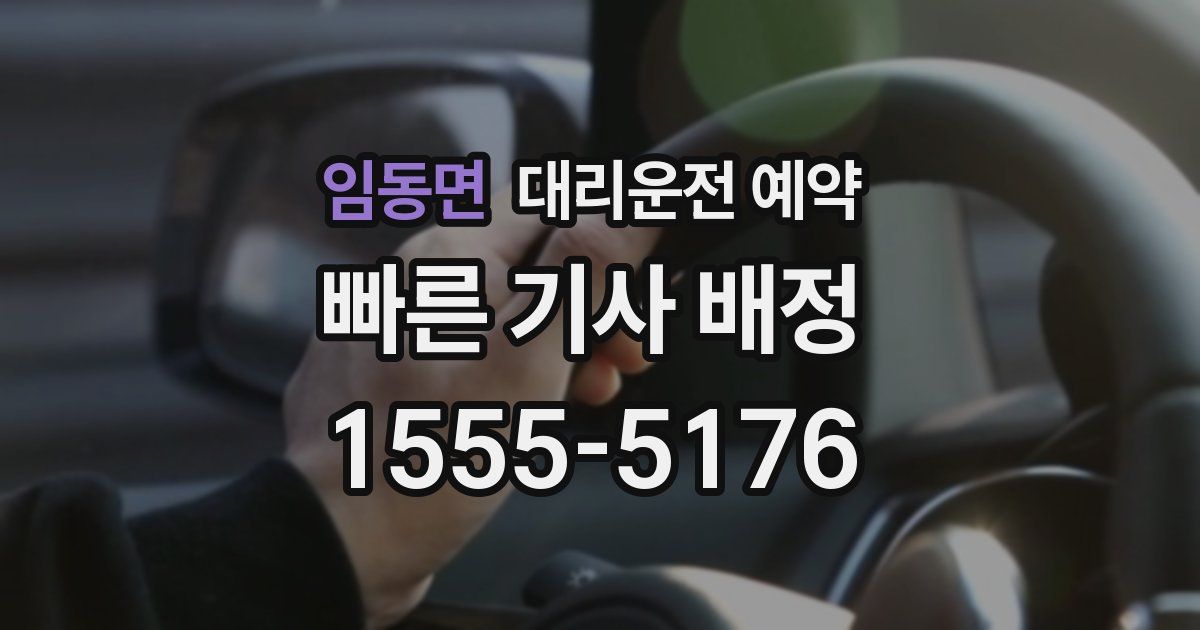 임동면 대리운전 예약