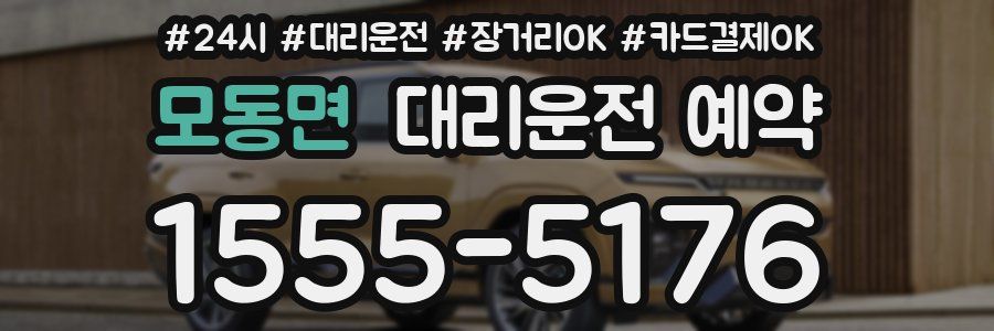 모동면 대리운전 예약