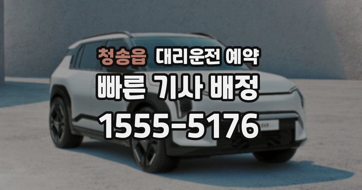 청송읍 대리운전 예약