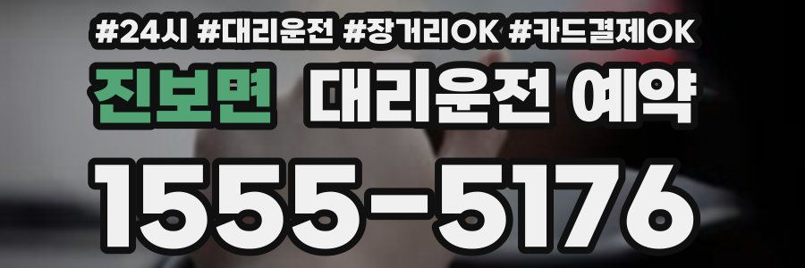 진보면 대리운전 예약